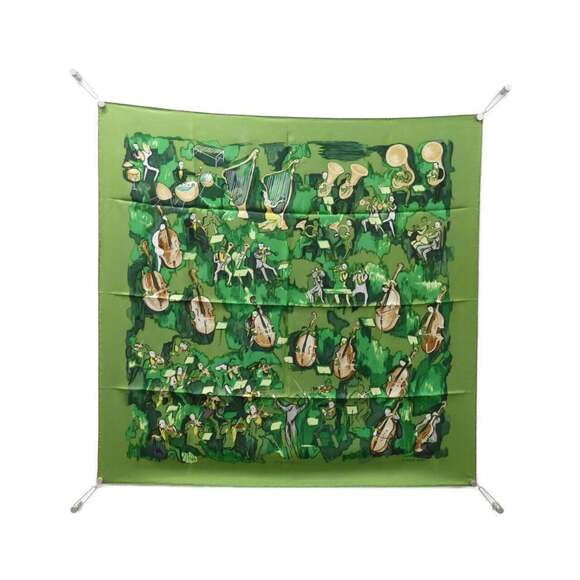 HERMES Green Scarf - Picture 1 of 4